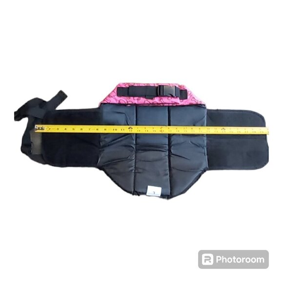 NWOT Pink Paw and Bones Print Dog Life Jacket/Vest With Handle - Size Large - Picture 3 of 6
